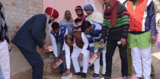 इंटरलॉकिंग कार्य का शिलान्यास किया गया