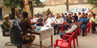 शाहपुरा में शांति समिति की बैठक संपन्न।