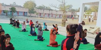 भीलवाड़ा में लाडो ने किया योग के बाद में स्वच्छता में योगदान