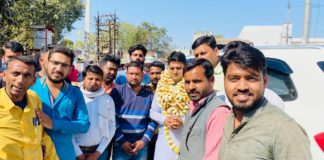 युवा मोर्चा प्रदेश महामंत्री का किया स्वागत