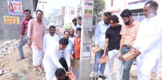 शंकर नगर कॉलोनी से मुख्य नाले तक नाली निर्माण के कार्य का शुभारंभ