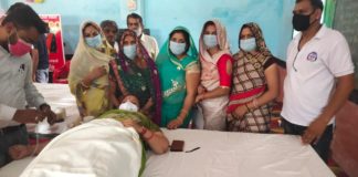 खजूरी में प्रथम रक्तदान शिविर में 85 यूनिट रक्तदान