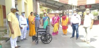 भगवान परशुराम जयंती के उपलक्ष पर चिकित्सालय में व्हीलचेयर भेट