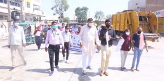 कोरोना जन जागृति अभियान रैली निकालकर चलाया गया