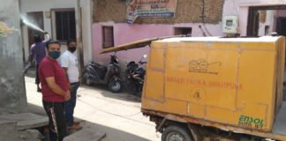 शाहपुरा नगर पालिका क्षेत्र के वार्ड 23 में किया हाइपोक्लोराइट का छिड़काव