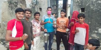 चारभुजा नवयुवक मंडल ने किया काढा वितरण