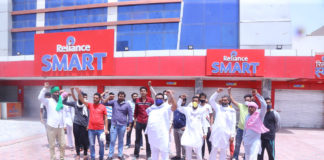 किसानों का रिलायंस के प्रतिष्ठानों पर धरना 180 वे दिन भी निरंतर जारी