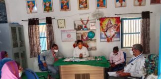 कोरोना रोकथाम हेतु कोर कमेटी की मीटिंग लेकर गांव का भ्रमण किया