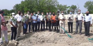 आसींद रोड शमशान घाट परिसर में श्याम सेवा समिति ने कराया पौधरोपण