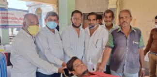 ग्राम पंचायत गाडरमाला में सामुहिक रक्तदान शिविर आयोजित