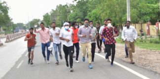 कांग्रेस नेता राहुल गांधी के जन्म दिवस पर मैराथन दौड़ का हुआ आयोजन