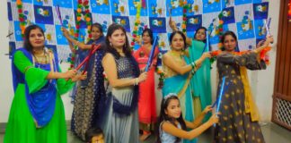 शाहपुरा के झूलेलाल मंदिर में गरबा महोत्सव का समापन