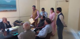 वेतन विसंगतियों को लेकर आयुष प्रकोष्ठ राजस्थान ने वेतन विसंगति परीक्षण समिति के अध्यक्ष को दिया ज्ञापन