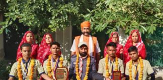 चैंपियनशिप मिलने पर खिलाड़ियों का शाहपुरा मे किया भव्य स्वागत