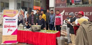 शहर की सुख स्मृद्धि की कामना को लेकर लगाया भण्डारा