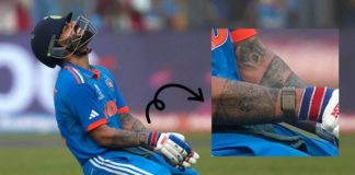WorldCup मैचों के दौरान Kohli के हाथ पर ये क्या बंधा है? गूगल से निकाली जा रही है जानकारी
