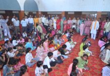 सेवा भारती ने 201 कन्याओं का पूजन कर मनाई दुर्गा अष्टमी, सामाजिक समरसता का दिया संदेश