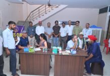लायंस क्लब हनुमानगढ़ एवं जन सेवा समिति श्रीगंगानगर के संयुक्त तत्वावधान में विशाल निःशुल्क नेत्र जांच शिविर आयोजित