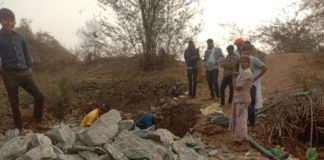 गांव में पेयजल पानी की टंकी बनवाने के लिए रखी नीम ओर किया भूमि पूजन