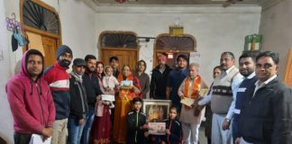 उपनगर पुर में श्री राम मंदिर निर्माण के तहत भामाशाह ने किया सहयोग