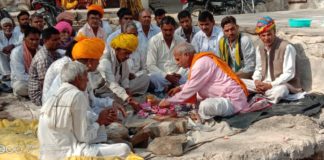 चारभुजा नाथ मंदिर निर्माण के लिये हुआ शीला पूजन