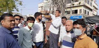 भाविप व प्रेस क्लब ने परिंडा बांधों, पंछी बचाओ अभियान का किया शुभारंभ