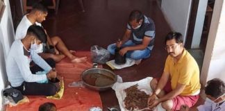 आम जन के लिए शाहपुरा संघ कार्यालय में काढ़ा बनाया गया