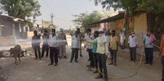 गाडरमाला में द्वितीय चरण में सेनेटाइजर किया गया छिड़काव