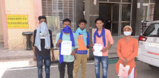 पुलिस स्टाॅफ बढाने की मांग, भीम आर्मी ने सौपा ज्ञापन