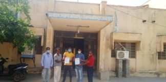 वाल्मीकि छात्रावास के संबंध मे उप तहसीलदार को ज्ञापन सौंपा