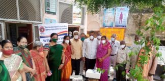 महावीर इंटरनेशनल संघर्ष वीरा केन्द्र पुर में आक्सीजन कन्सेटेटर का लोकार्पण