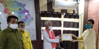 वरिष्ठ पर्यावरण विद चौबे का उपखण्ड स्तर पर हुआ सम्मान