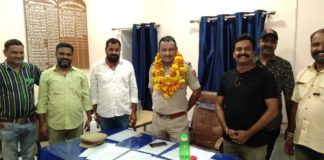 शाहपुरा नवनियुक्त थाना अधिकारी का किया स्वागत