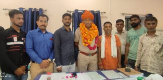 सीआई घनश्याम सिंह देवड़ा का क्या स्वागत।