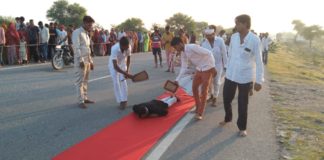 श्री राम देव महाराज की रामदेवरा यात्रा पहुंची बारनी चौराया