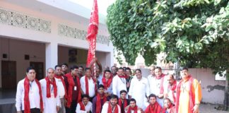 डाक ध्वजा सालासर को रवाना