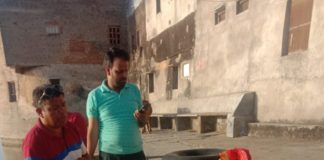 श्रीनवदुर्गा डांडिया ग्रुप द्वारा विसर्जन रावला घाट पर डोल नगाड़ों के साथ किया