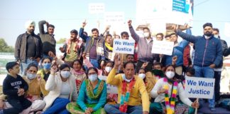 यूटीबी कर्मियों का क्रमिक अनशन शुरू