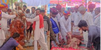 गणेश जी की मूर्ति की प्राण प्रतिष्ठा और मंदिर निर्माण का कार्यक्रम हुआ संपन्न