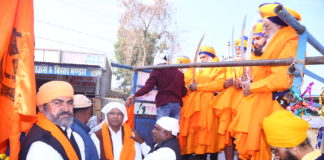 नगरकीर्तन का किया भव्य स्वागत