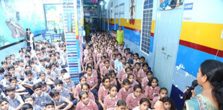 साइबर अपराधों से बचाव हेतु अमृत मॉडल स्कूल में जागरूकता कार्यशाला