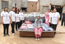 यूथ वीरांगनाओं की समाजसेवा, जरूरतमंद परिवार की कन्या की शादी में घरेलू सामान का सहयोग