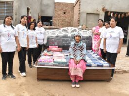 यूथ वीरांगनाओं की समाजसेवा, जरूरतमंद परिवार की कन्या की शादी में घरेलू सामान का सहयोग