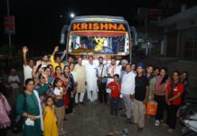 श्याम अखाड़ा समिति की धार्मिक बस यात्रा रवाना, खाटू श्याम-सालासर के लिए 55 श्रद्धालु हुए रवाना