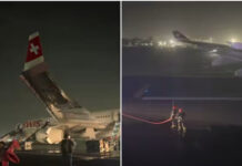 दिल्ली एयरपोर्ट पर बड़ा हादसा, टेकऑफ के दौरान SWISS एयर विमान के इंजन में आग, 6 यात्री घायल