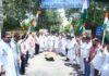 बढ़ती महंगाई, बिजली-पानी संकट और गेहूं खरीद को लेकर कांग्रेस का प्रदर्शन