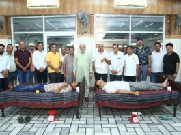 श्री अरुट जी महाराज जयंती पर लगा रक्तदान शिविर