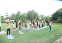 निःशुल्क योग शिविर में महिलाओं ने सीखे स्वस्थ जीवन के गुर