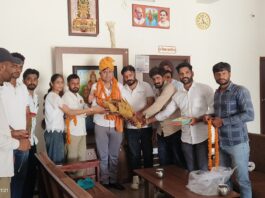 सिविल डिफेंस में चयनित अभ्यर्थियों ने भाजपा कार्यालय में किया आशीष पारीक का सम्मान