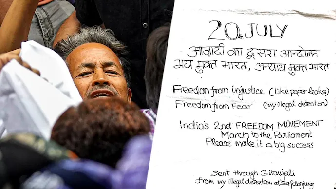 sonam wangchuk sansad march news